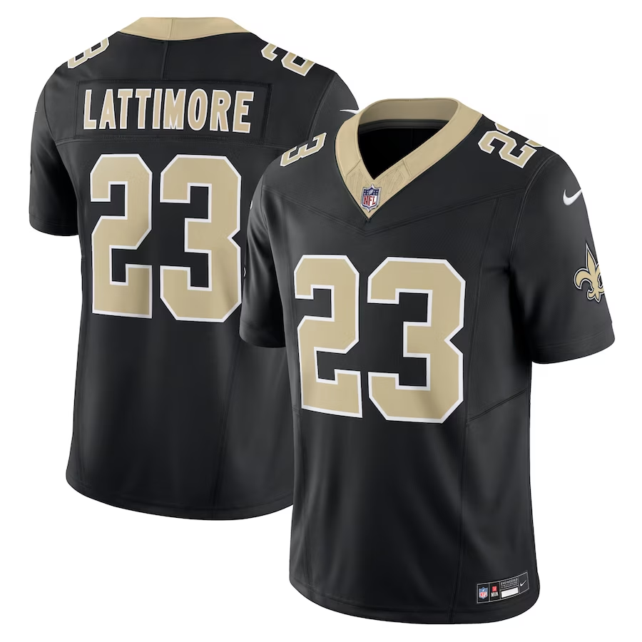New Orleans Saints #23 Marshon Lattimore Nike Black Vapor F.U.S.E. Limited Jersey
