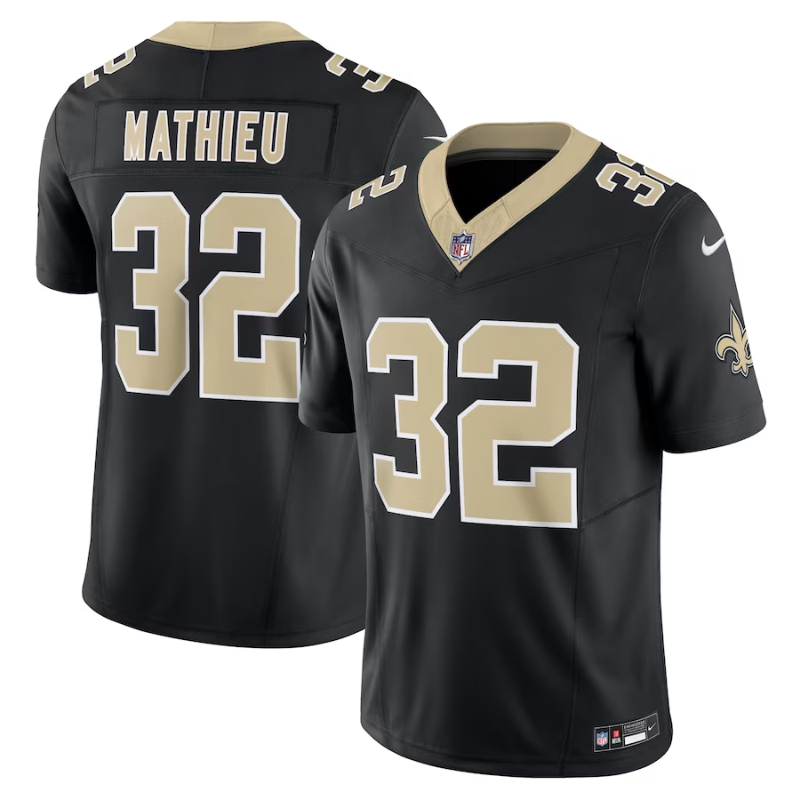 New Orleans Saints #32 Tyrann Mathieu Nike Black Vapor F.U.S.E. Limited Jersey