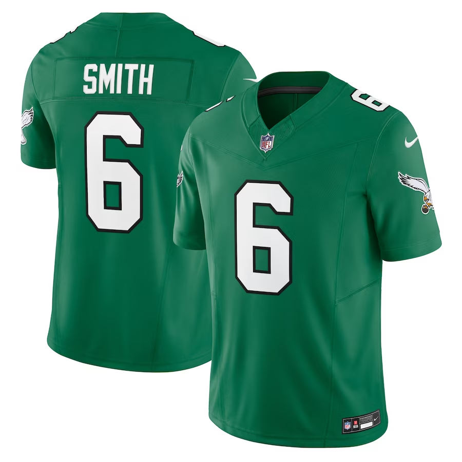 Philadelphia Eagles #6 DeVonta Smith Nike Kelly Green Vapor F.U.S.E. Limited Jersey