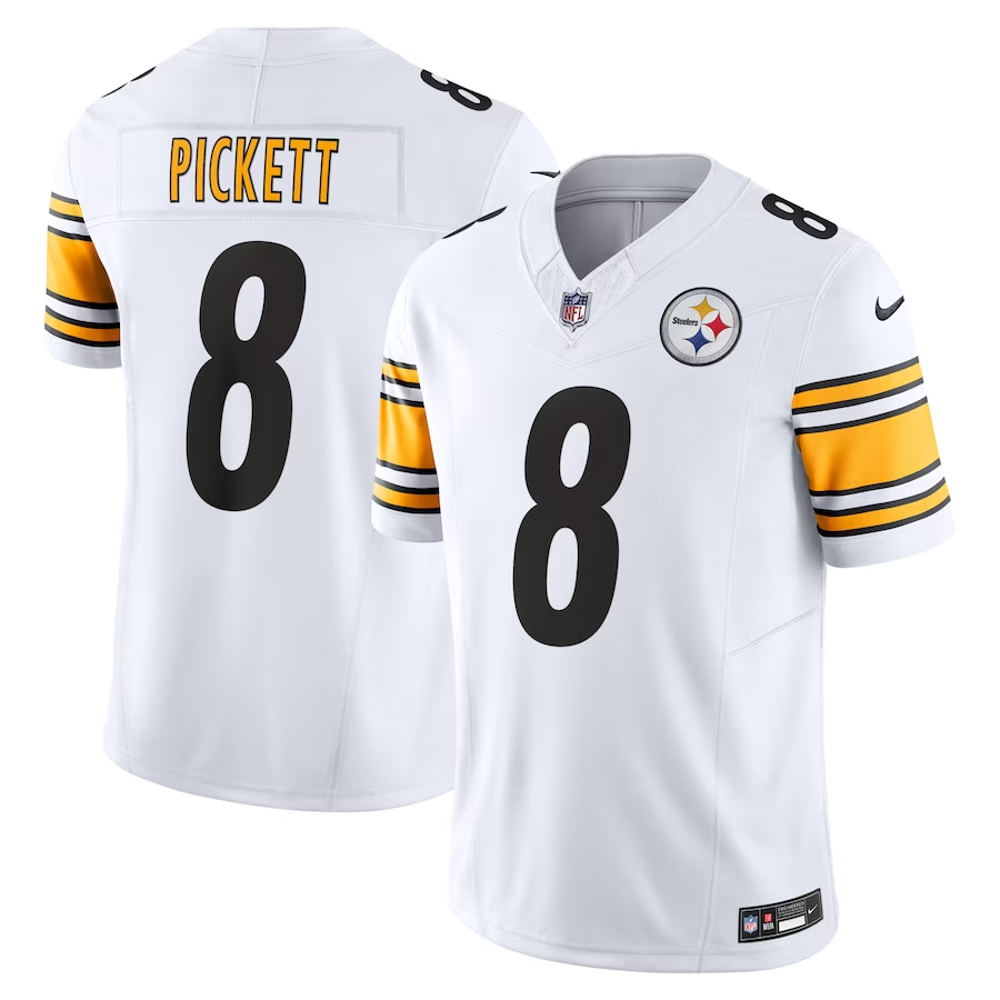 Pittsburgh Steelers #8 Kenny Pickett Nike White Vapor F.U.S.E. Limited Jersey