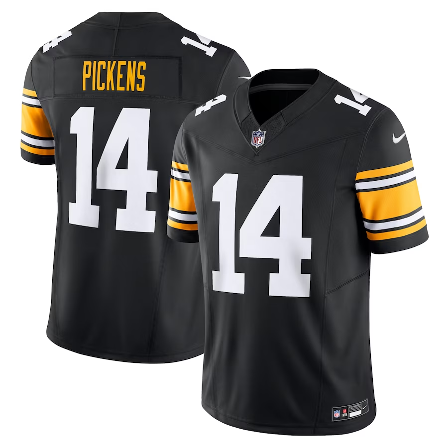 Pittsburgh Steelers #14 George Pickens Nike Black Vapor F.U.S.E. Limited Jersey