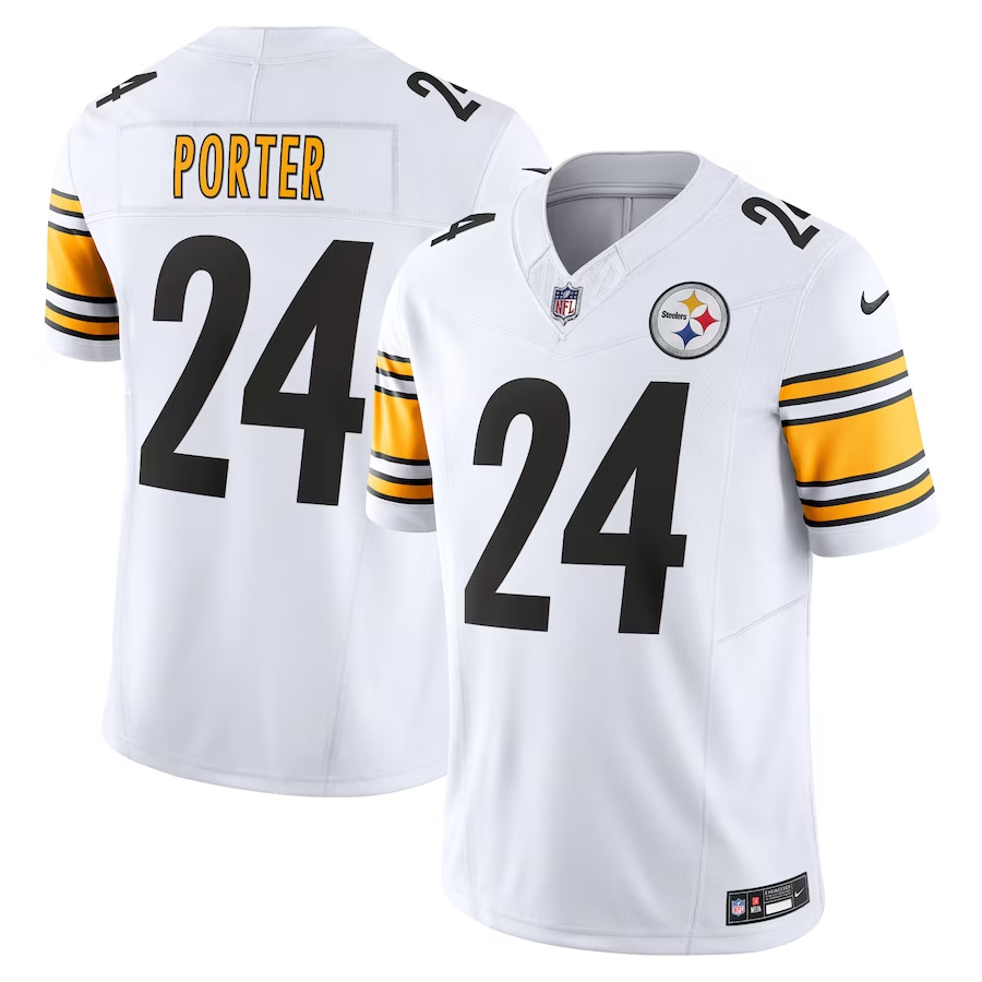 Pittsburgh Steelers #24 Joey Porter Nike Jr. White Vapor F.U.S.E. Limited Jersey