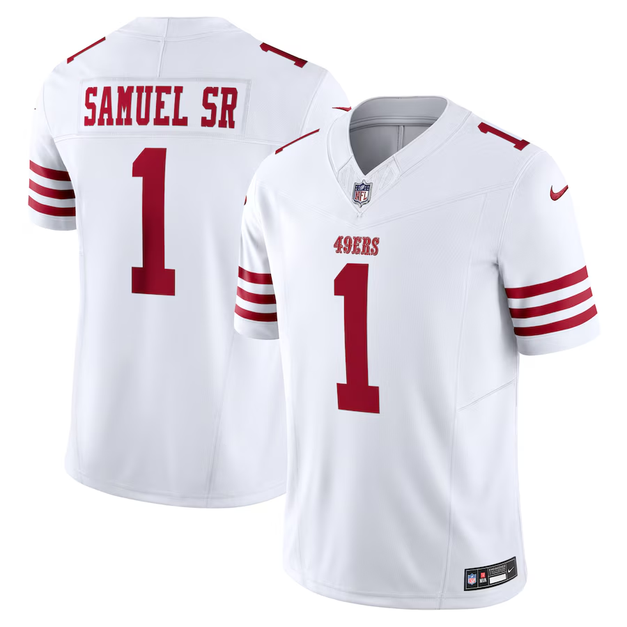 San Francisco 49ers #1 Deebo Samuel Nike Sr White Vapor F.U.S.E. Limited Jersey