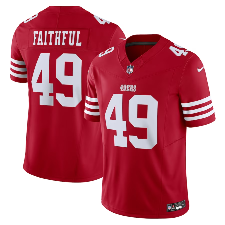San Francisco 49ers #49 Faithful Scarlet Nike Vapor F.U.S.E. Limited Jersey