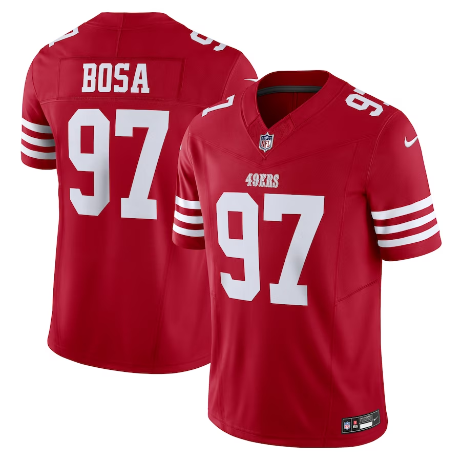 San Francisco 49ers #97 Nick Bosa Nike Scarlet Vapor F.U.S.E. Limited Jersey