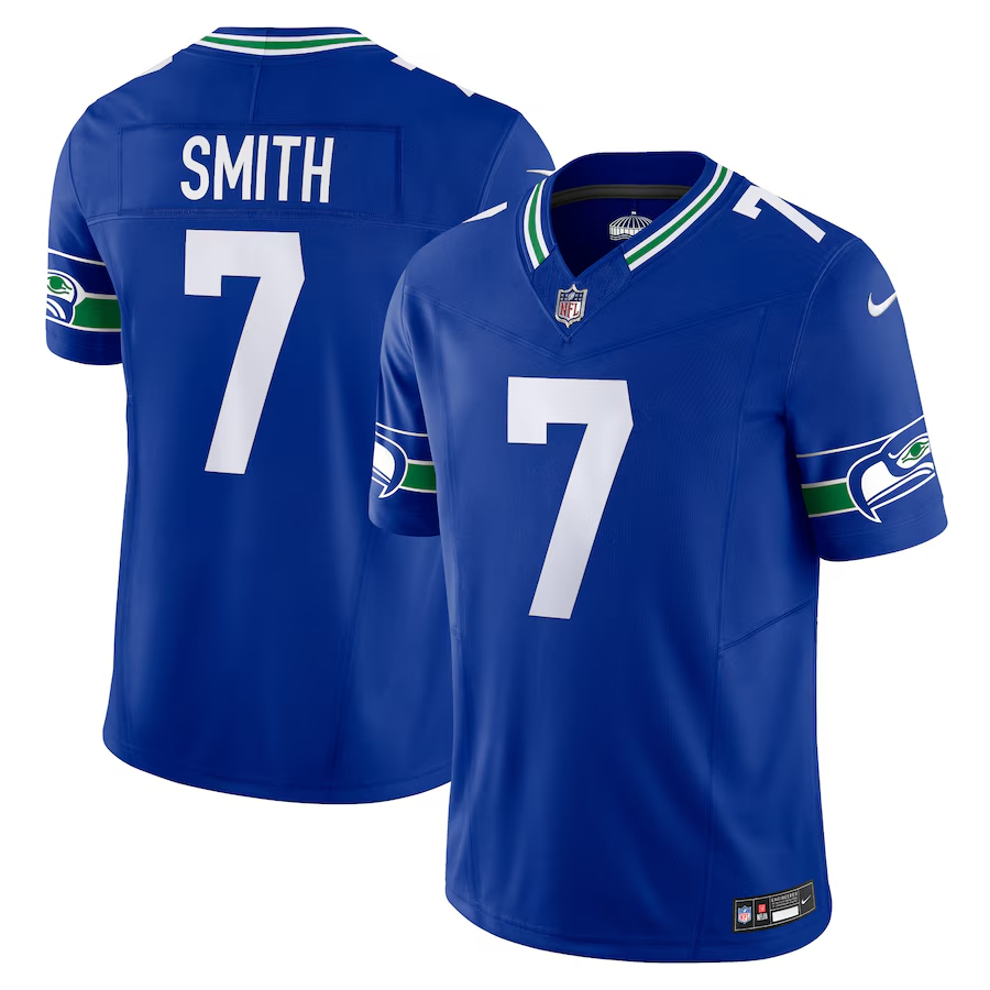 Seattle Seahawks #7 Geno Smith Nike Royal Alternate Vapor F.U.S.E. Limited Jersey
