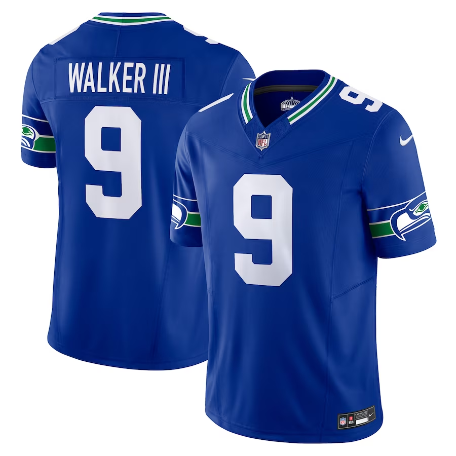 Seattle Seahawks #9 Kenneth Walker III Nike Royal Vapor F.U.S.E. Limited Jersey