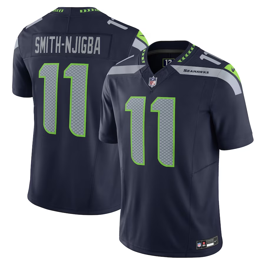 Seattle Seahawks #11 Jaxon Smith-Njigba Nike Navy Vapor F.U.S.E. Limited Jersey