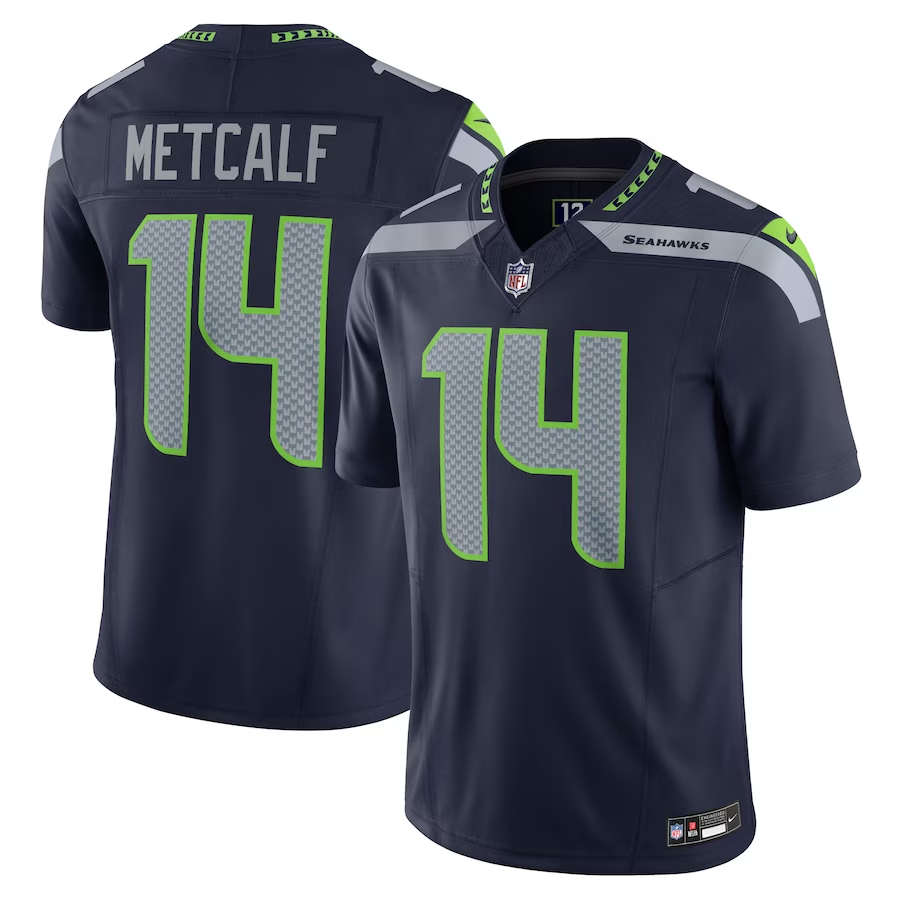 Seattle Seahawks #14 DK Metcalf Nike Navy Vapor F.U.S.E. Limited Jersey