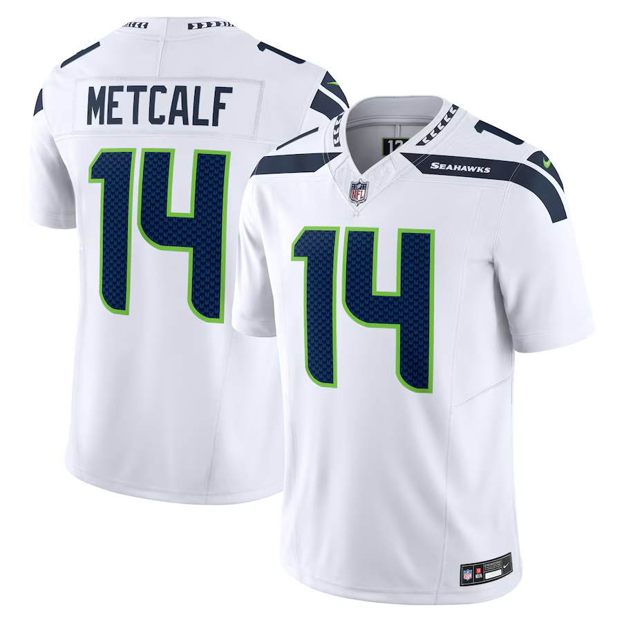 Seattle Seahawks #14 DK Metcalf Nike White Vapor F.U.S.E. Limited Jersey