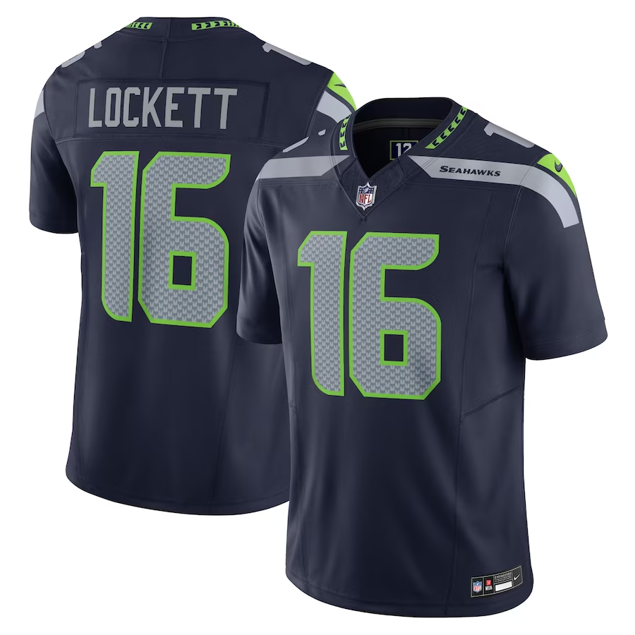 Seattle Seahawks #16 Tyler Lockett Nike Navy Vapor F.U.S.E. Limited Jersey