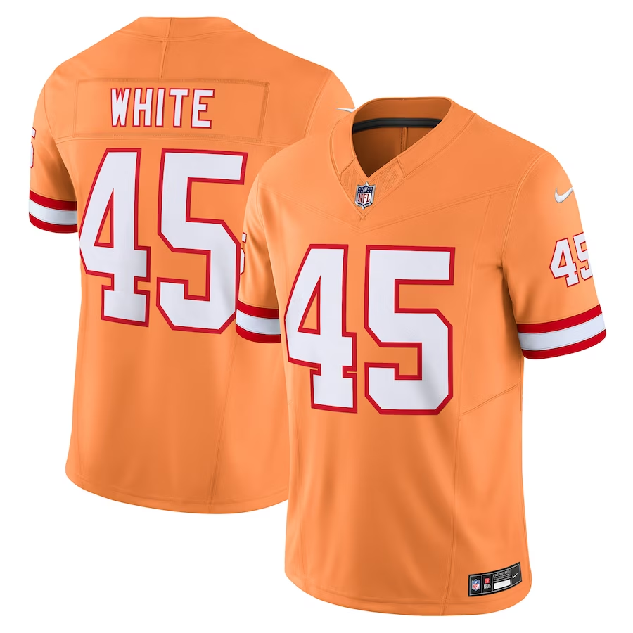 Tampa Bay Buccaneers #45 Devin Nike White Orange Vapor F.U.S.E. Limited Jersey