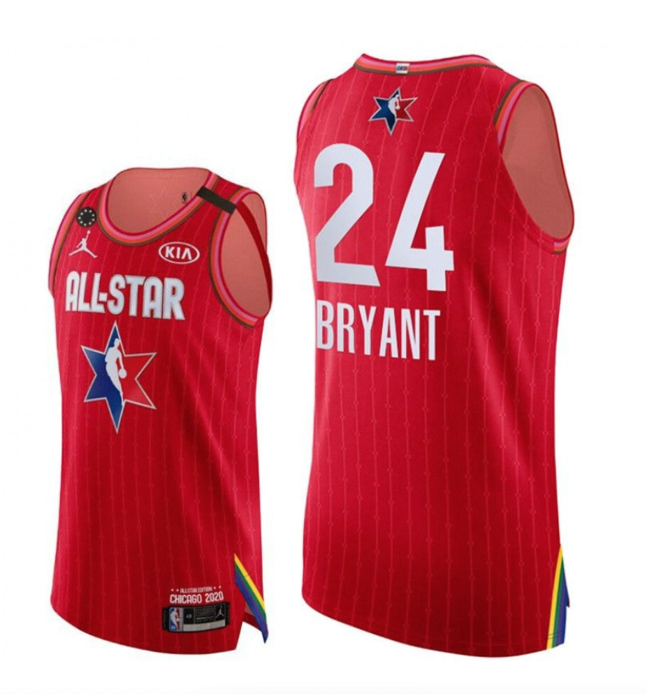 Men’s Los Angeles Lakers #24 Kobe Bryant Red Jordan Brand 2020 All-Star Game Swingman Stitched NBA Jersey