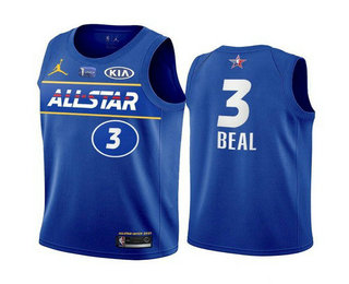 Men’s 2021 All-Star Washington Wizards #3 Bradley Beal Blue Eastern Conference Stitched NBA Jersey