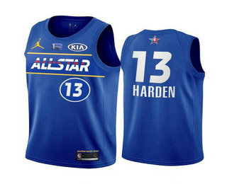 Men’s 2021 All-Star #13 James Harden Blue Eastern Conference Stitched NBA Jersey