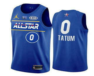 Men’s 2021 All-Star #0 Jayson Tatum Blue Eastern Conference Stitched NBA Jersey