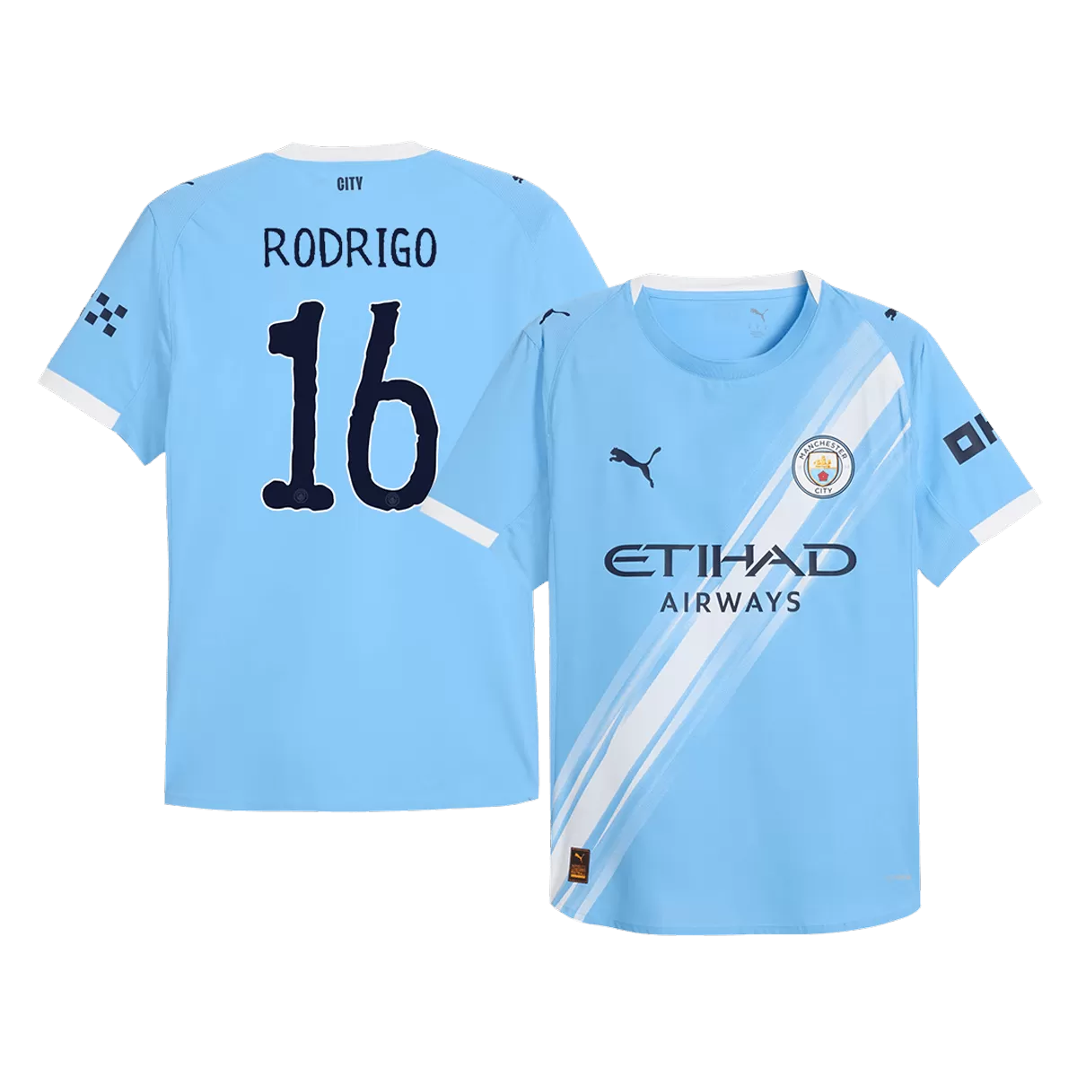 RODRIGO #16 Manchester City Home Match Jersey Player Version 2025/26 - Club World Cup