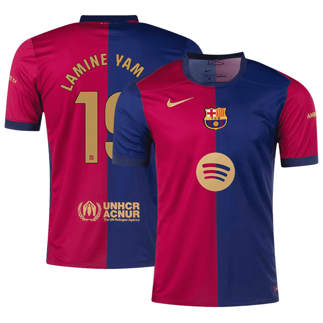 LAMINE YAMAL #19 Barcelona Home Spotify Logo Without Text Jersey 2024/25