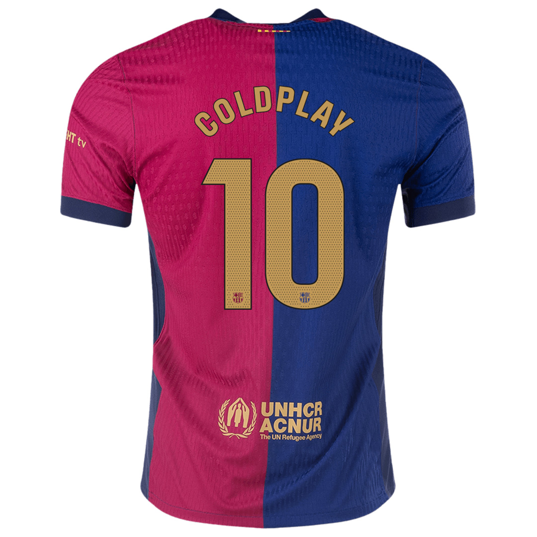 COLDPLAY #10 x Barcelona Home Coldplay Match Jersey 202425