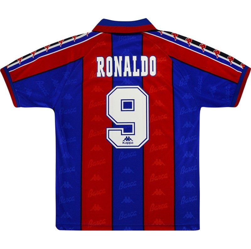 Ronaldo #9 Retro Barcelona Home Jersey 1996/97
