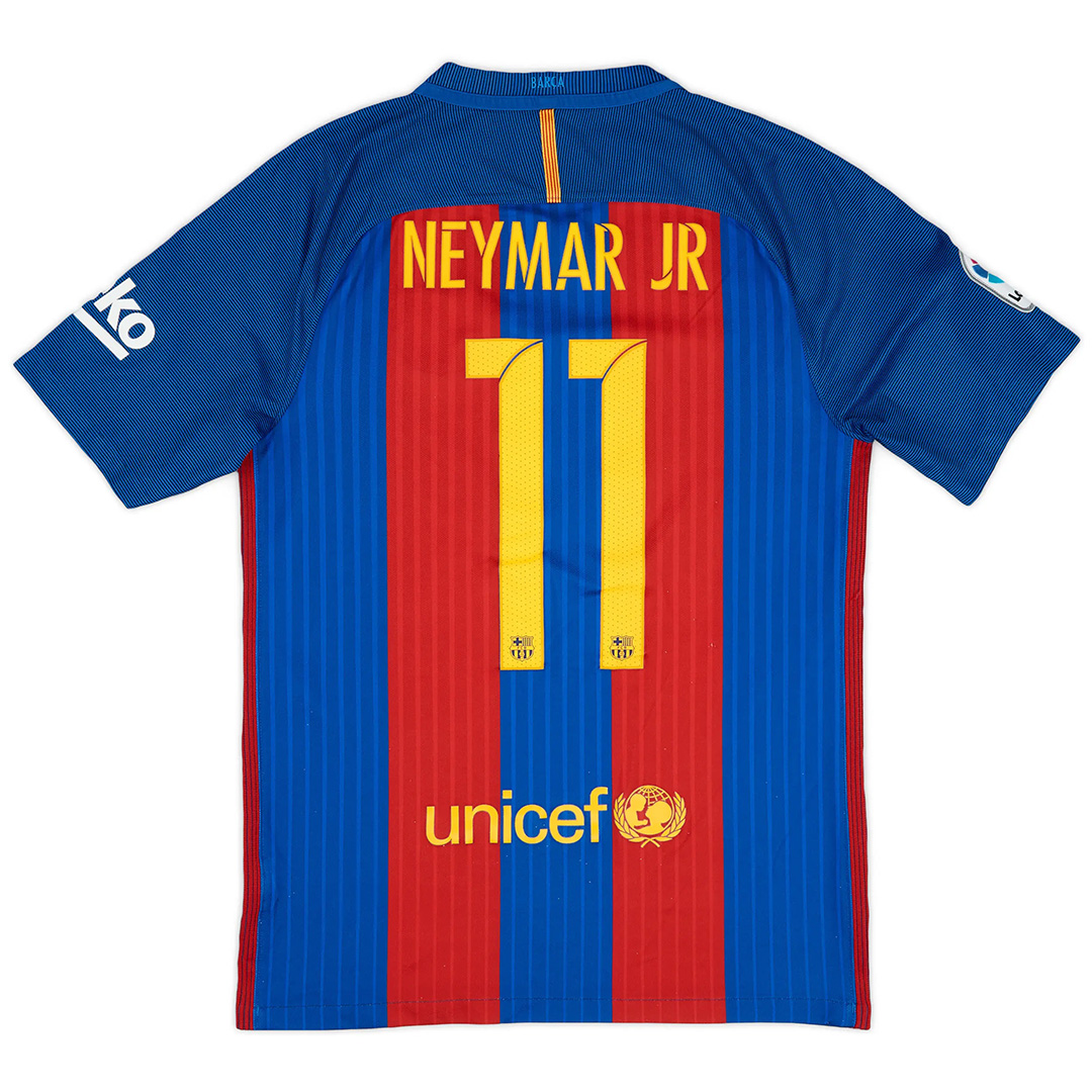 NEYMAR JR #11 Retro Barcelona Home Jersey 201617