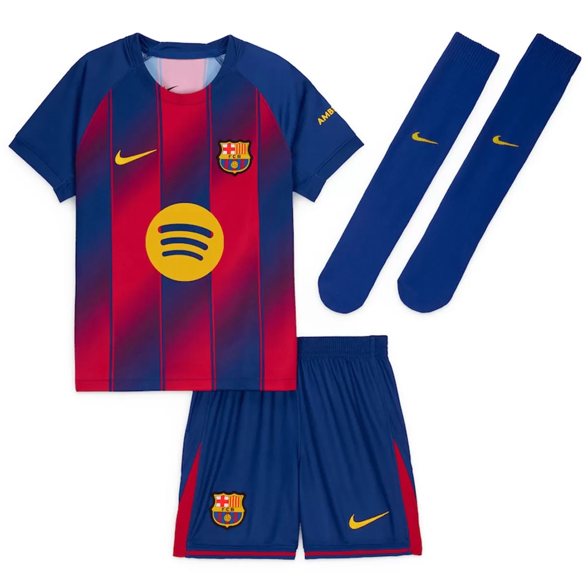 Kids Barcelona Home Jersey Full Kit 202526