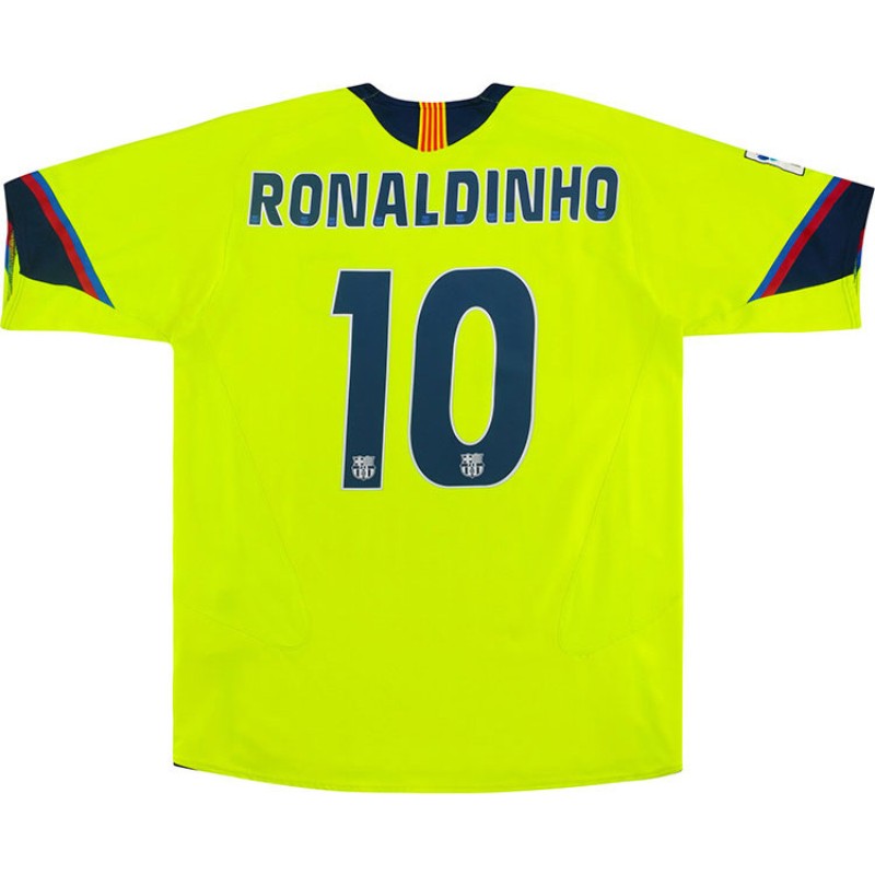 Ronaldinho #10 Retro Barcelona Away Jersey 200506