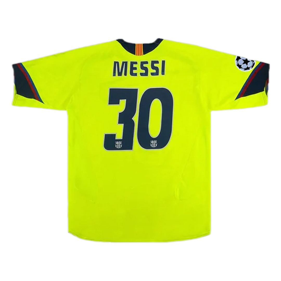 Messi #30 Retro Barcelona Away Jersey 200506