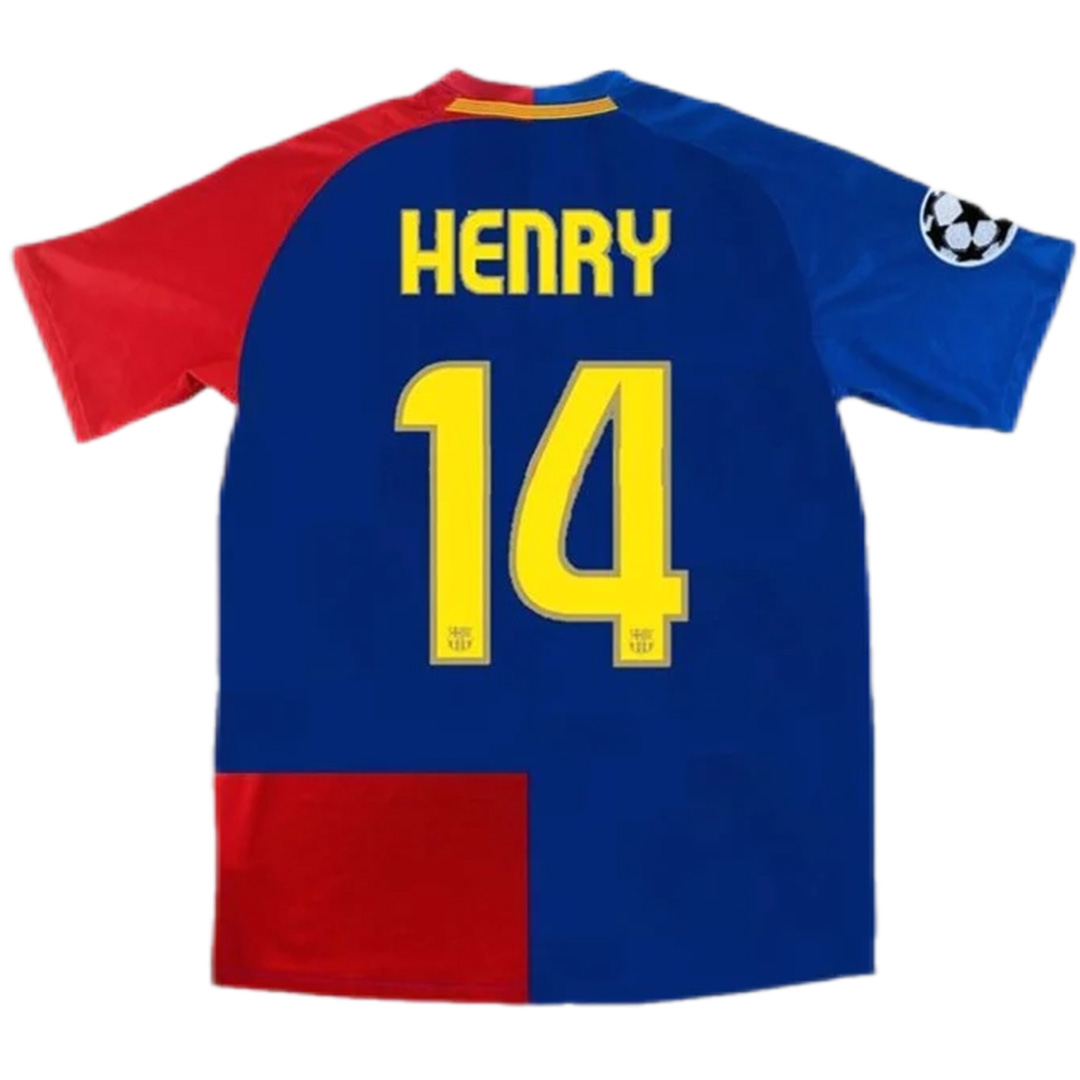 Henry #14 Retro Barcelona UCL Final Home Jersey 2008/09