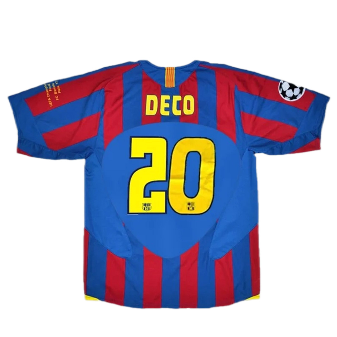 DECO #20 Retro Barcelona UCL Final Home Jersey 200506