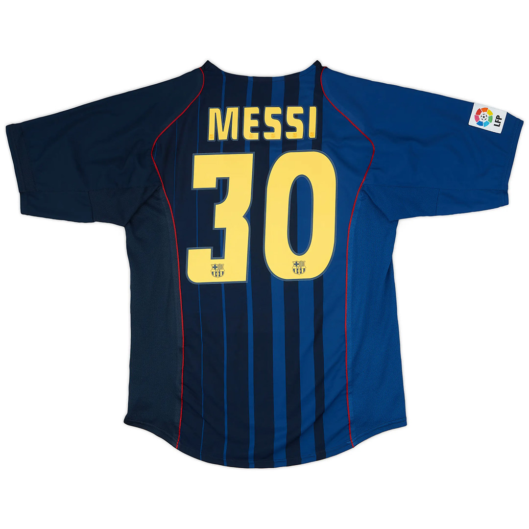 MESSI #30 Retro Barcelona Away Jersey 200405