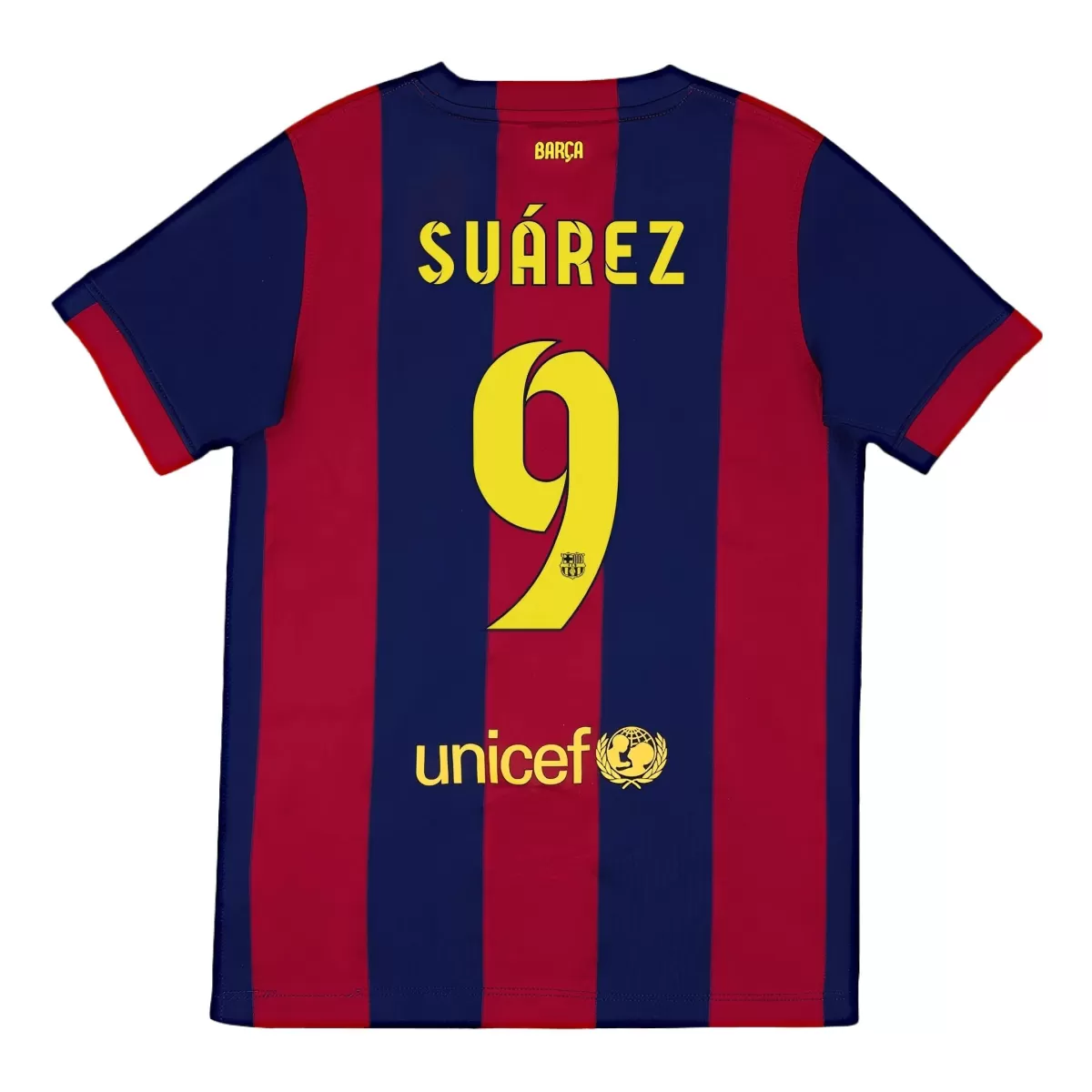 SUÁREZ #9 Retro Barcelona Home Jersey 201415