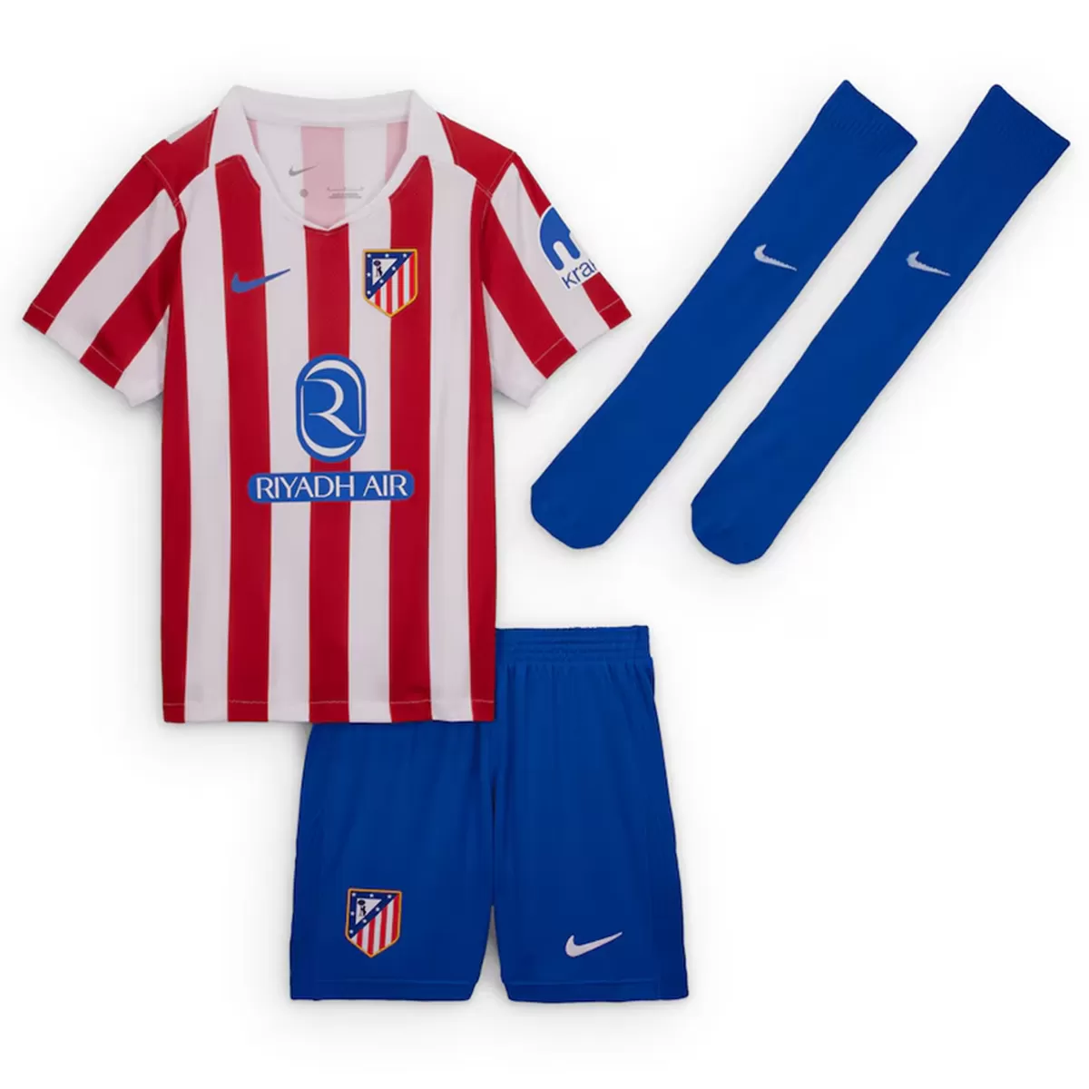 Kids Atletico Madrid Home Jersey Full Kit 2025/26