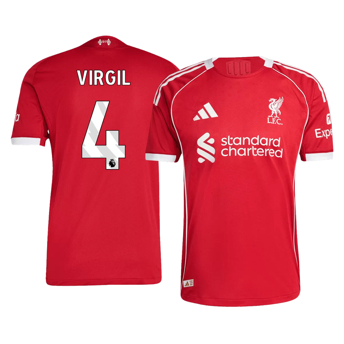 VIRGIL #4 Liverpool Home Match Jersey Player Version 2025/26