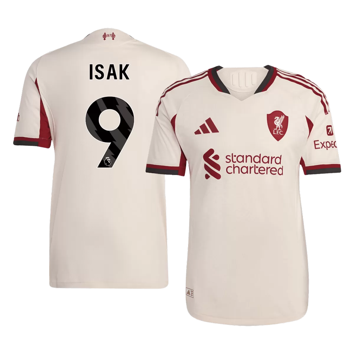 ISAK ##9 Liverpool Away Match Jersey Player Version 2025/26