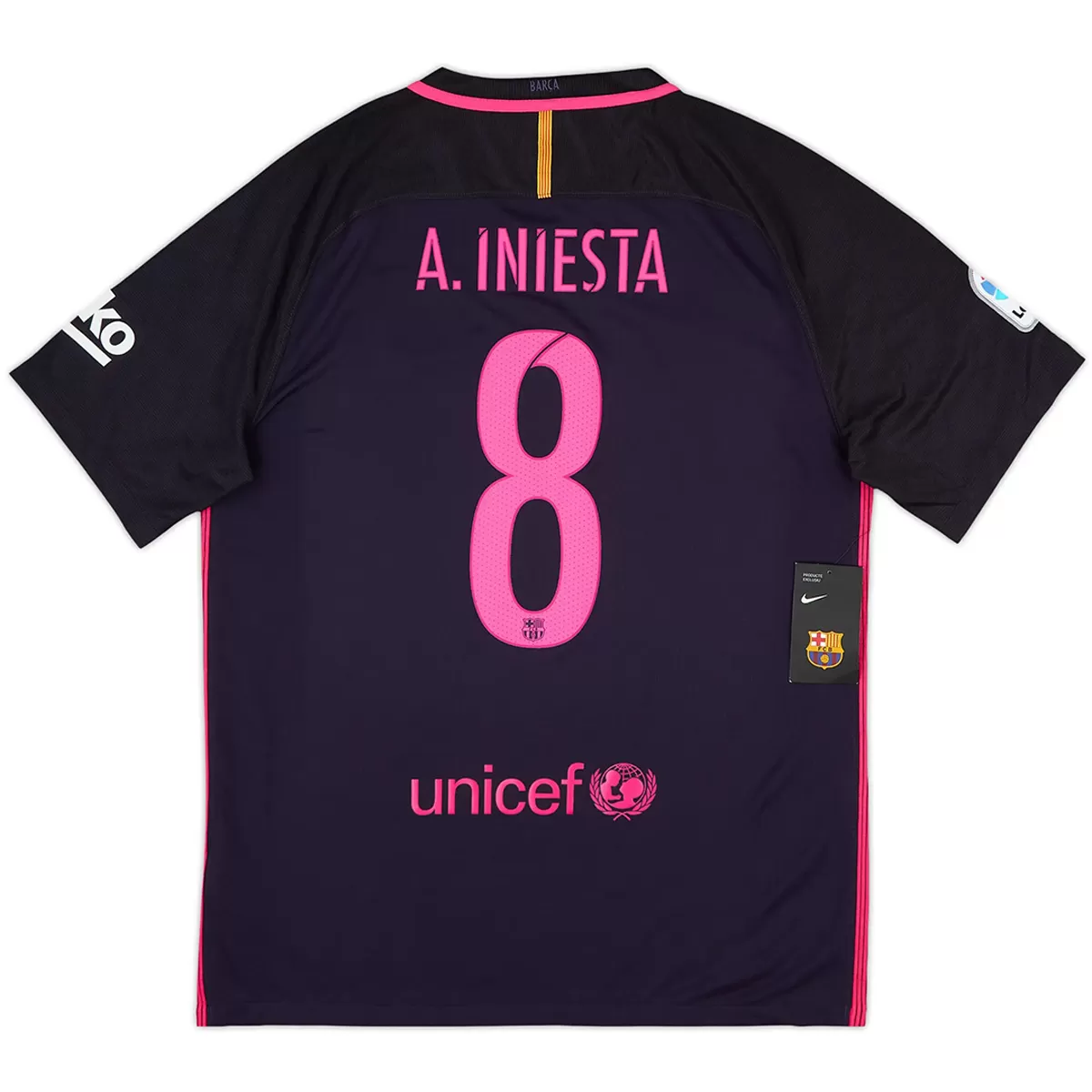 A.Iniesta #8 Retro Barcelona Away Jersey 2016/17