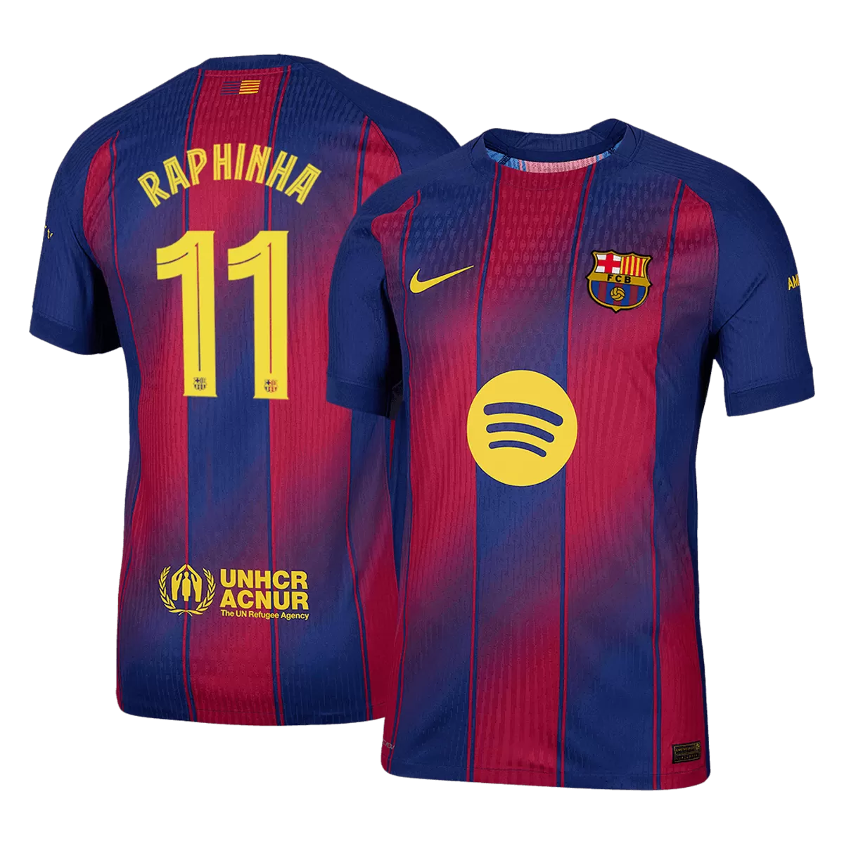 RAPHINHA #11 Barcelona Home Match Jersey Player Version 2025/26 - UCL