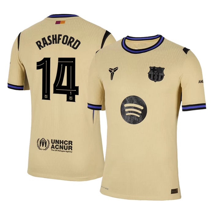 RASHFORD #14 Barcelona Away Match Jersey Player Version 2025/26 - UCL