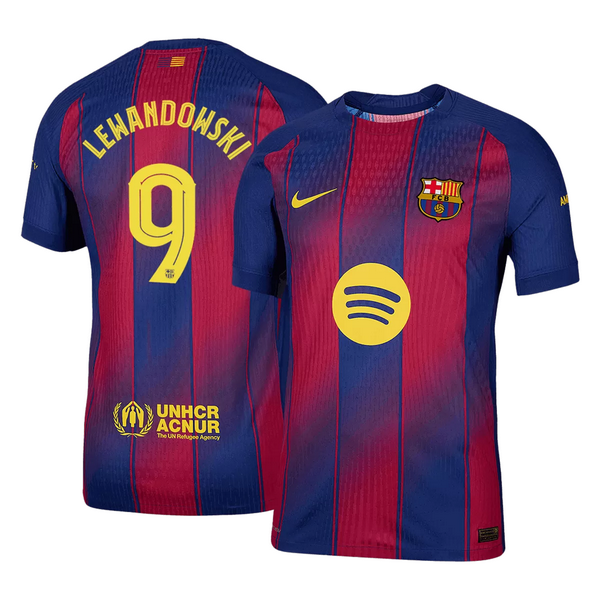 LEWANDOWSKI #9 Barcelona Home Match Jersey Player Version 2025/26 - UCL