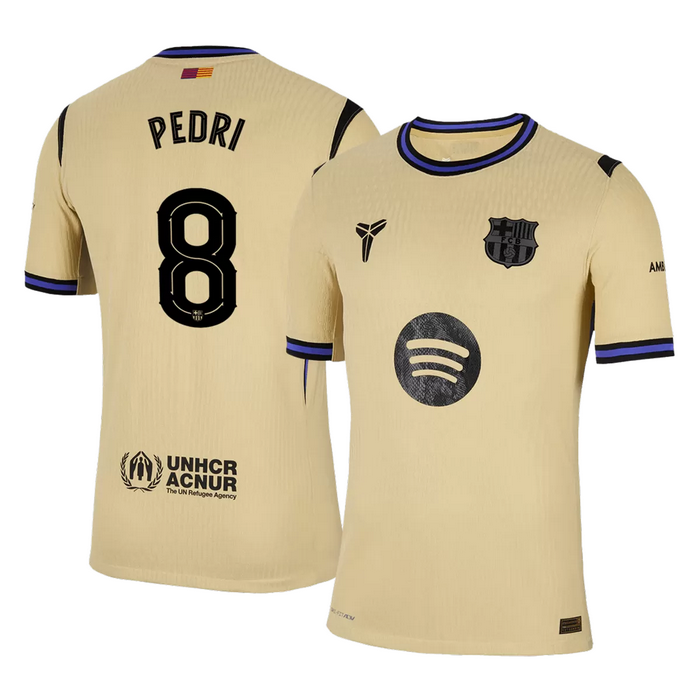 PEDRI #8 Barcelona Away Match Jersey Player Version 2025/26 - UCL
