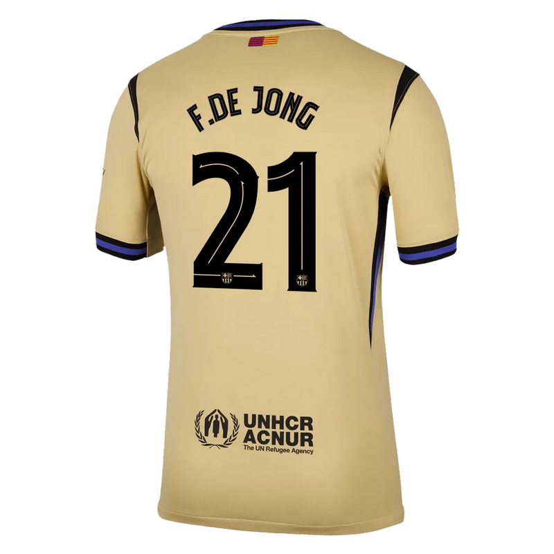 F.DE JONG #21 Barcelona Away Jersey 2025/26 - UCL