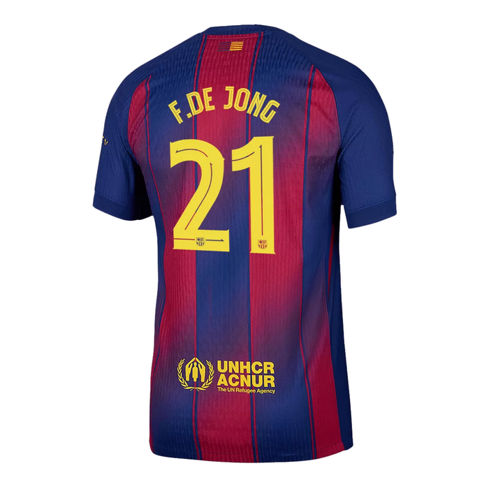 F.DE JONG #21 Barcelona Home Match Jersey Player Version 2025/26 - UCL