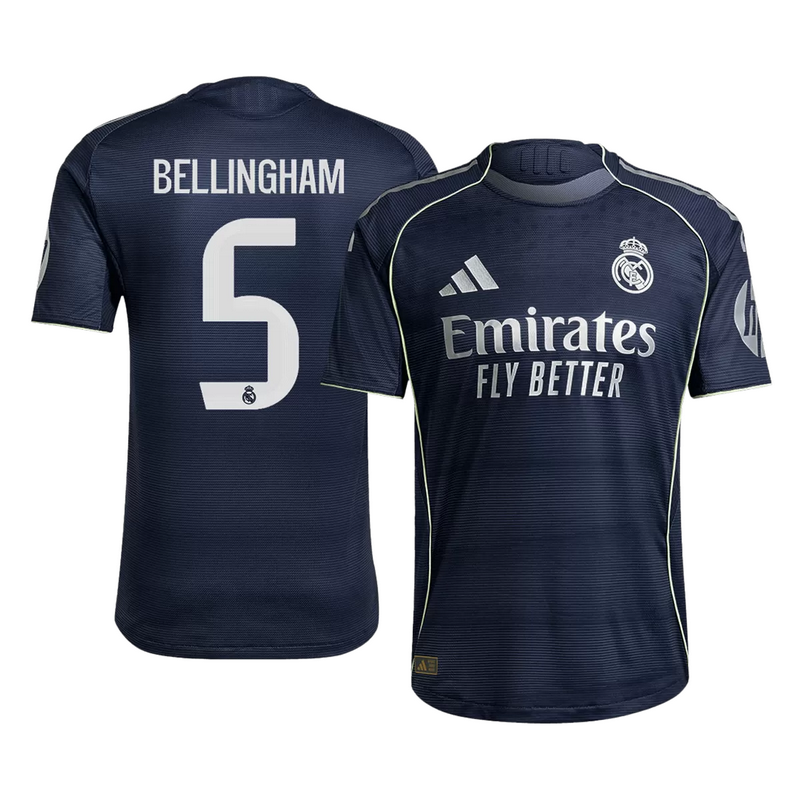 BELLINGHAM #5 Real Madrid Away Match Jersey Player Version 2025/26
