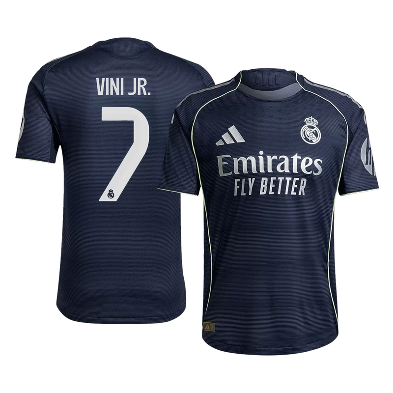 VINI JR. #7 Real Madrid Away Match Jersey Player Version 2025/26
