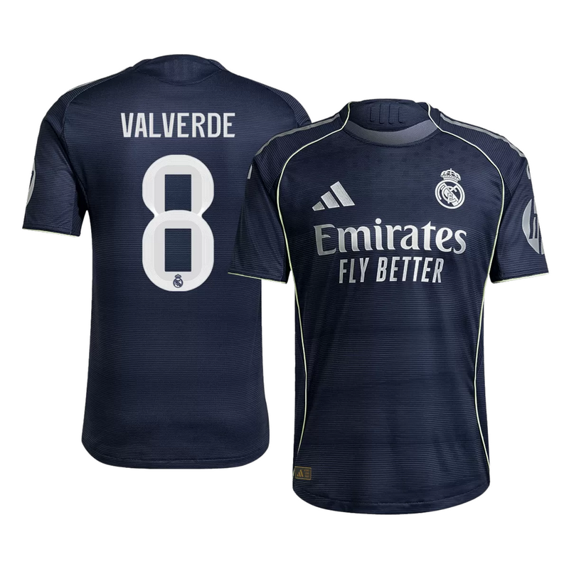 VALVERDE #8 Real Madrid Away Match Jersey Player Version 2025/26