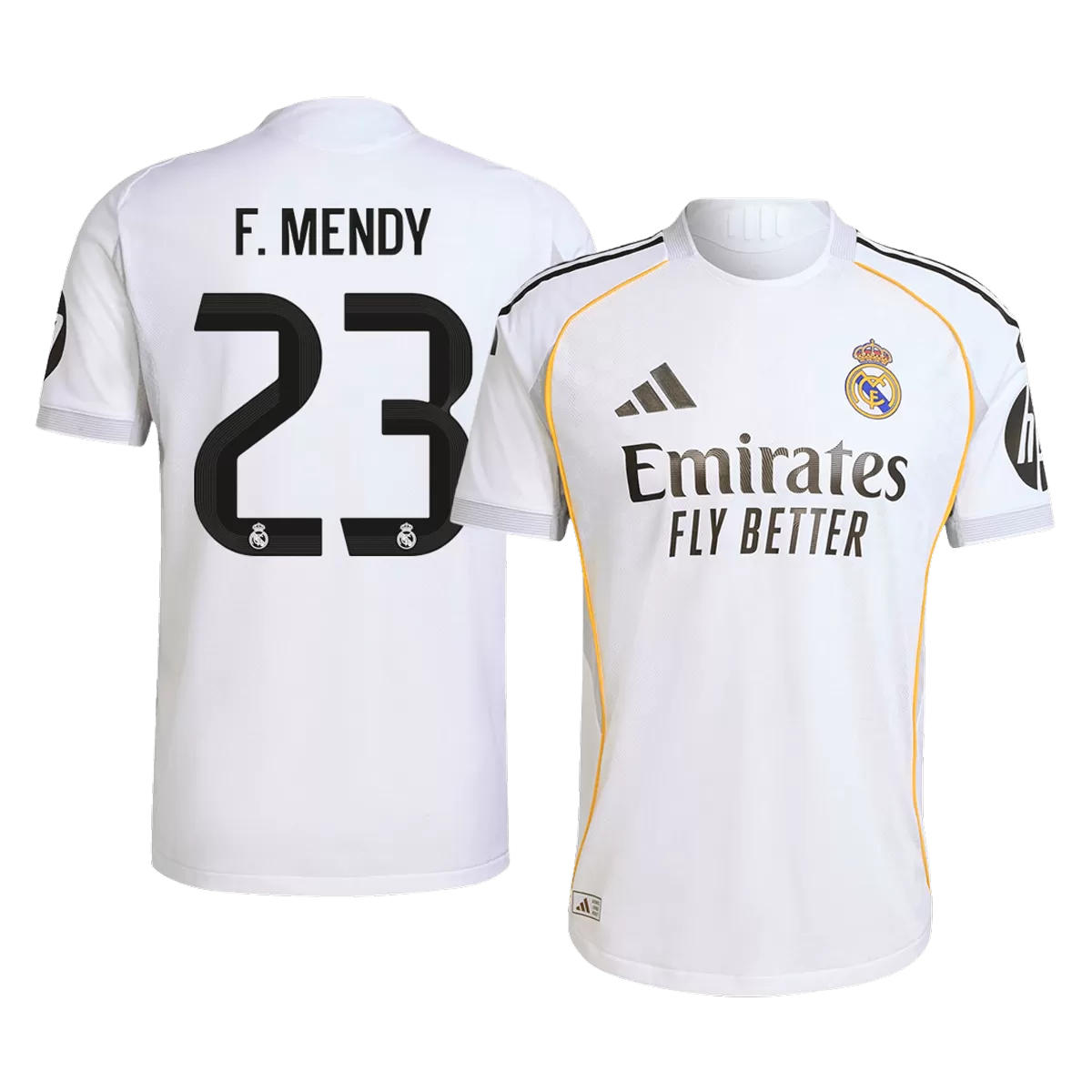 F.MENDY #23 Real Madrid Home Match Jersey Player Version 2025/26