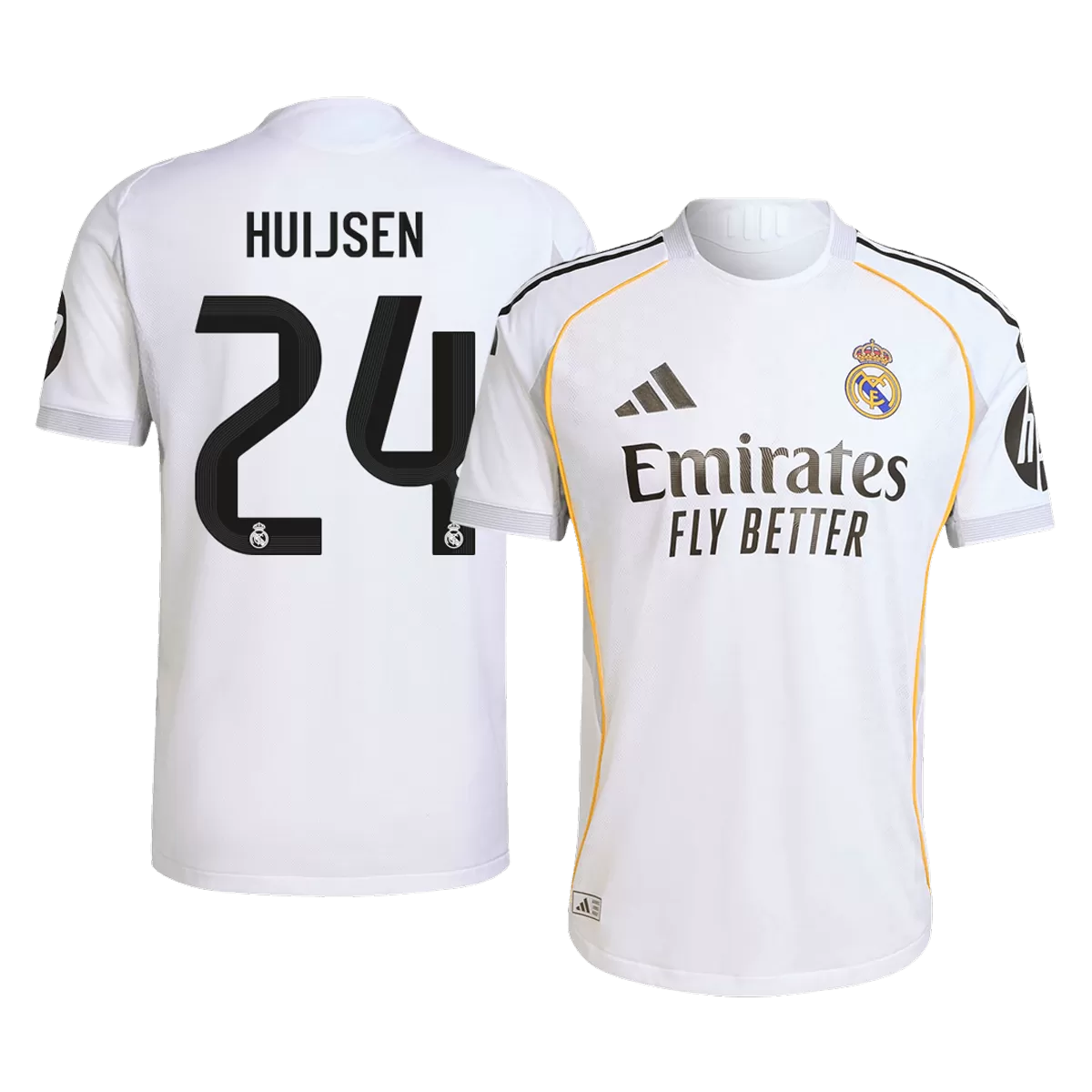 HUIJSEN #24 Real Madrid Home Match Jersey Player Version 2025/26