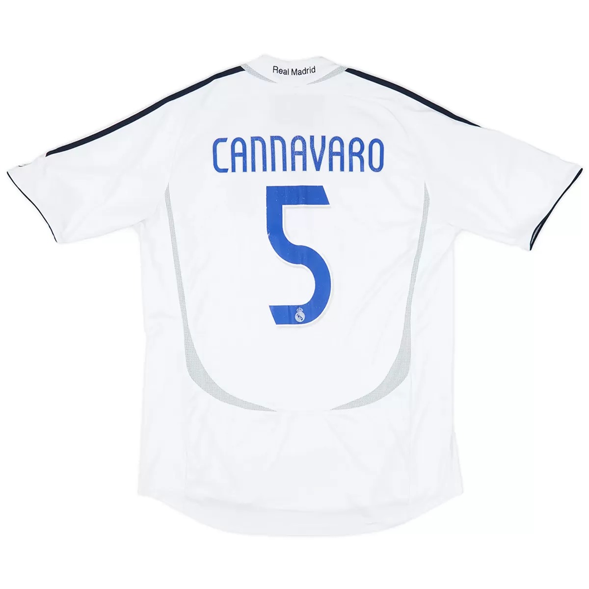 CANNAVARO #5 Retro Real Madrid Home Jersey 2006/07