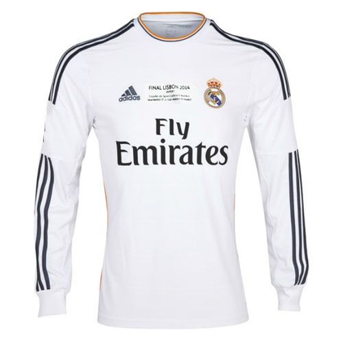 Retro Real Madrid UCL Final Home Long Sleeve Jersey 2013/14