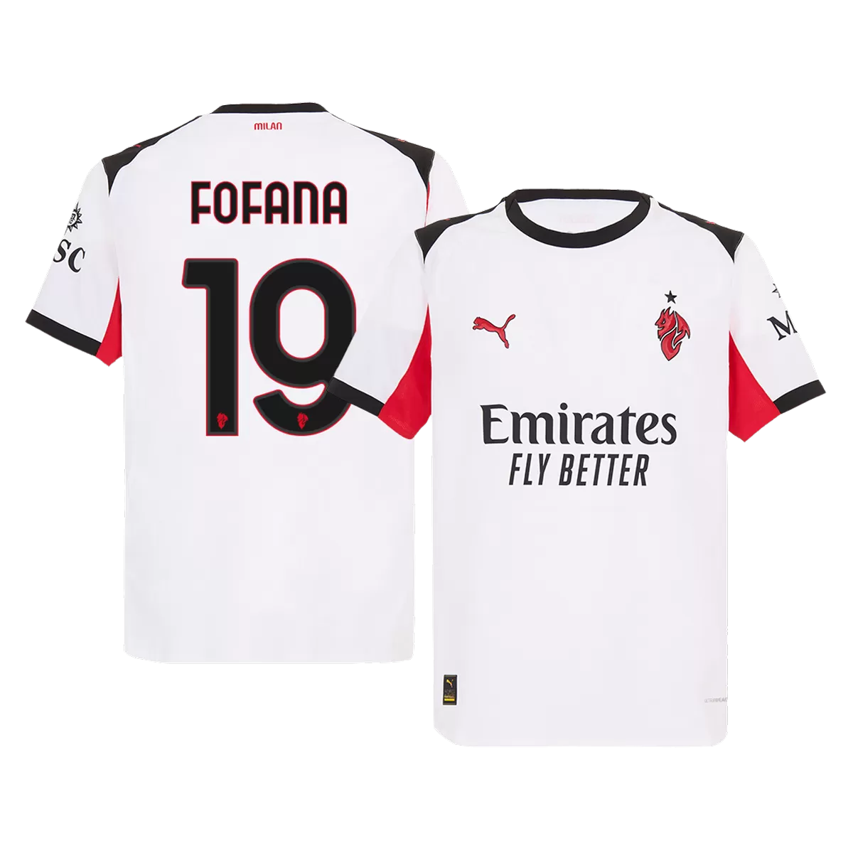 FOFANA #19 AC Milan Away Match Jersey Player Version 2025/26